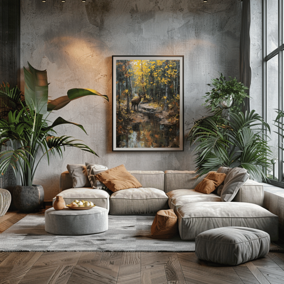 Deer Theme with 300 DPI High Resolution