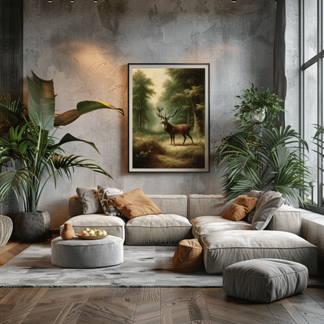Deer Theme with 300 DPI High Resolution