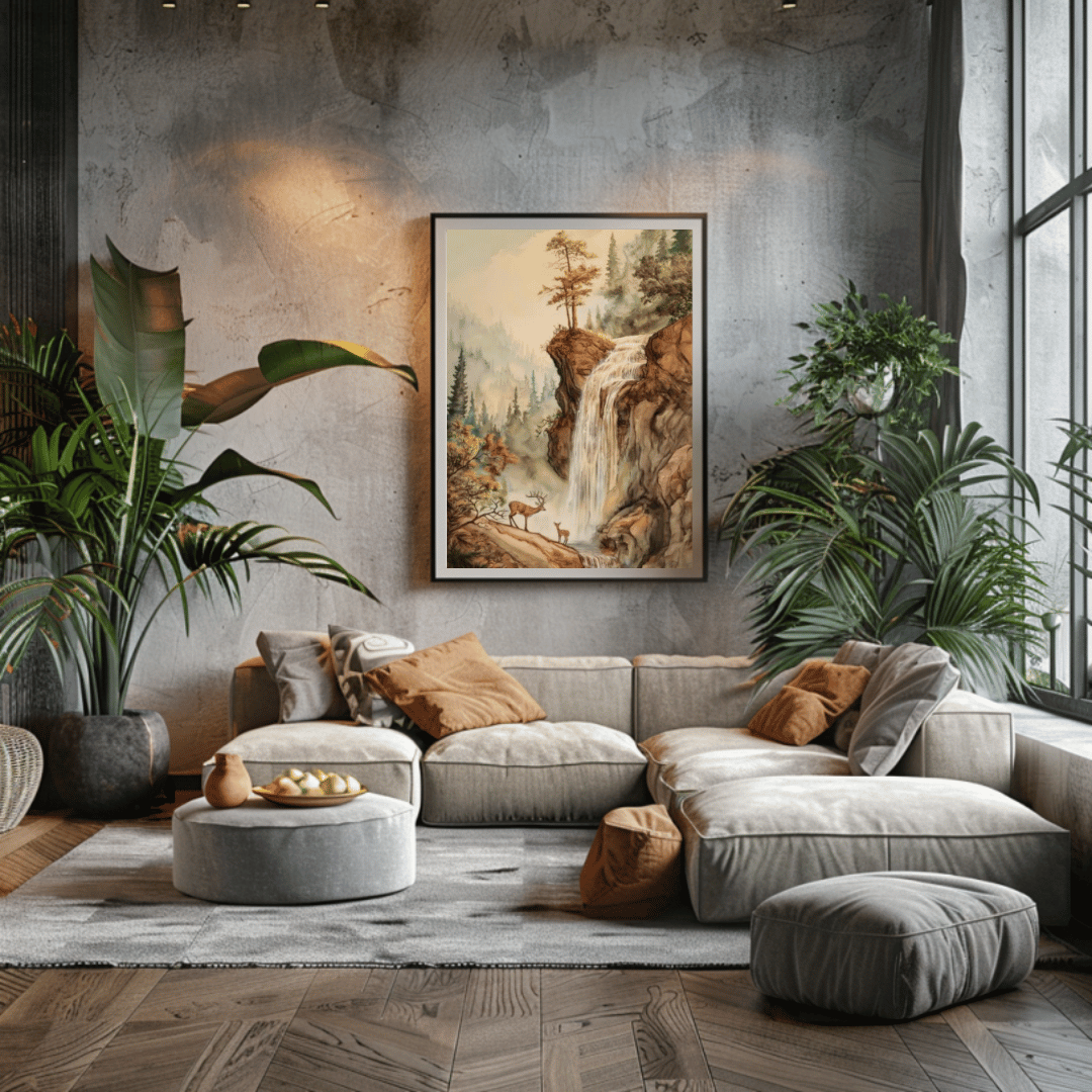 Deer Theme with 300 DPI High Resolution