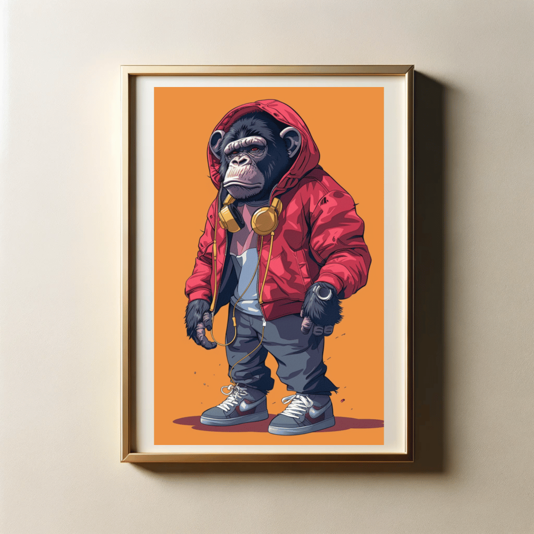 Stylish Streetwear of Animals with 300 DPI High Resolution