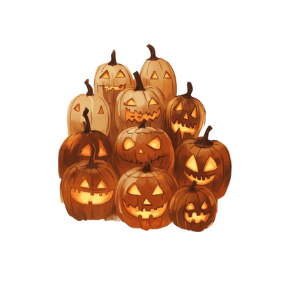 Cute Halloween Design with Transparent Background | High-Quality 300 DPI