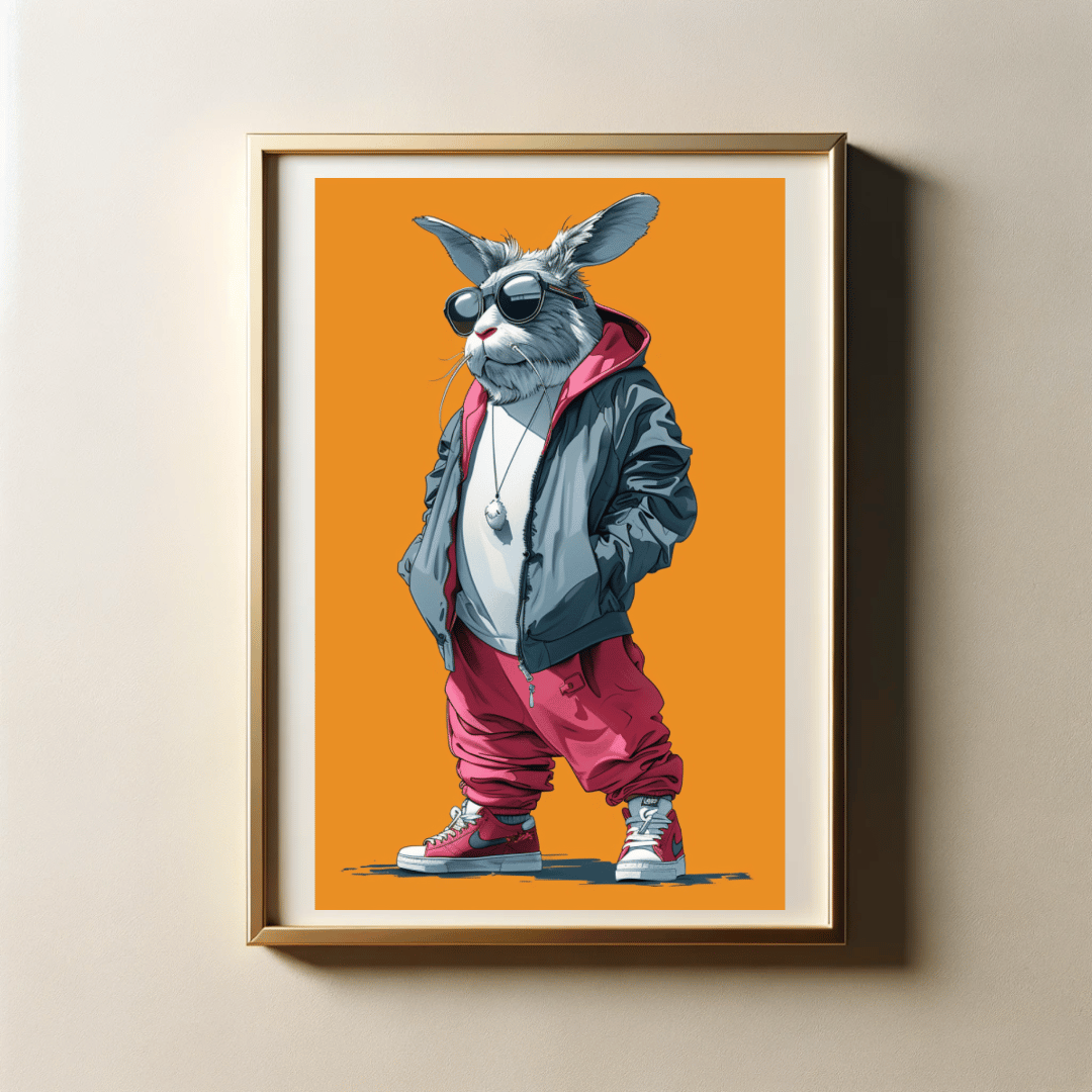 Stylish Streetwear of Animals with 300 DPI High Resolution