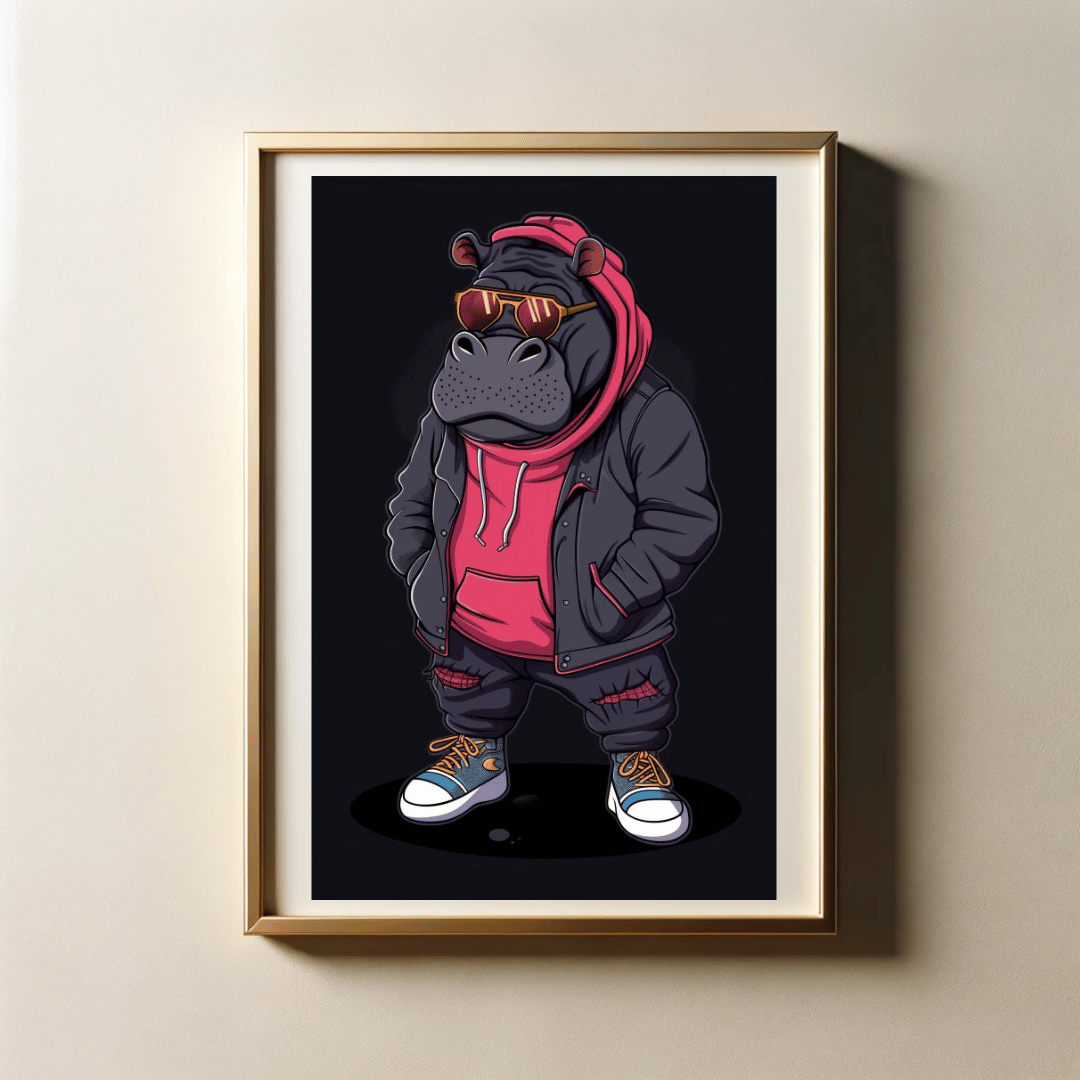 Stylish Streetwear of Animals with 300 DPI High Resolution