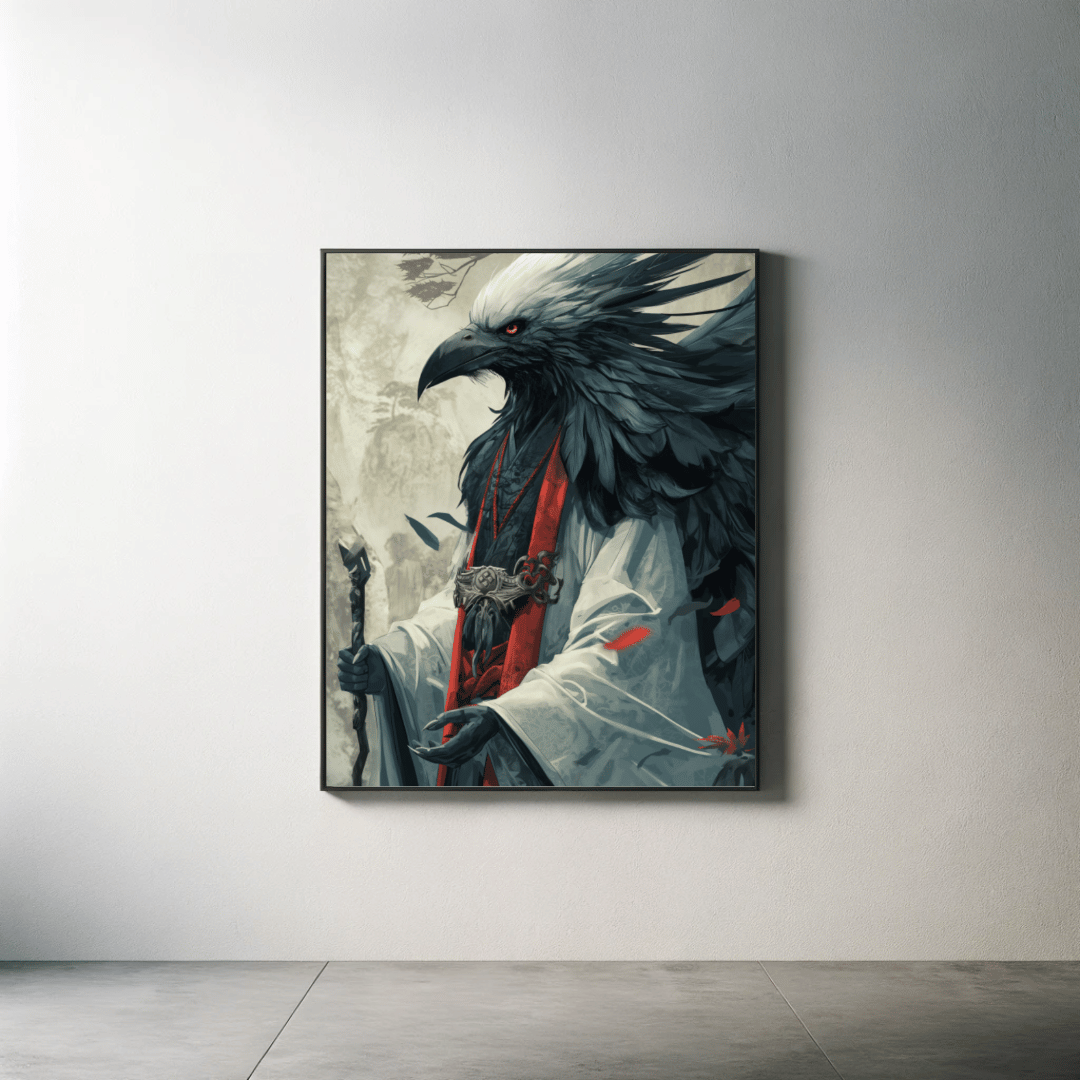 Tengu of Japanese Yokai Theme with 300 DPI High Resolution