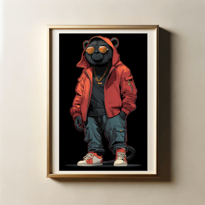 Stylish Streetwear of Animals with 300 DPI High Resolution