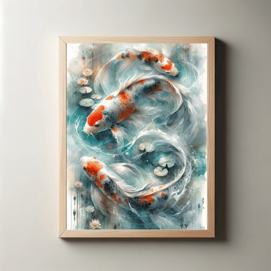 Koi Fish Theme with 300 DPI High Resolution