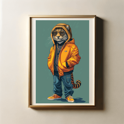 Stylish Streetwear of Animals with 300 DPI High Resolution