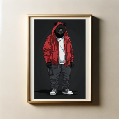 Stylish Streetwear of Animals with 300 DPI High Resolution