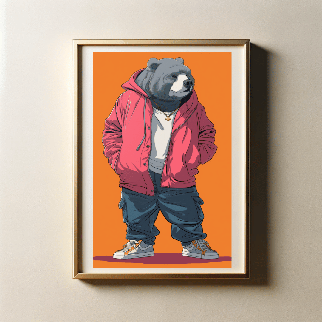 Stylish Streetwear of Animals with 300 DPI High Resolution