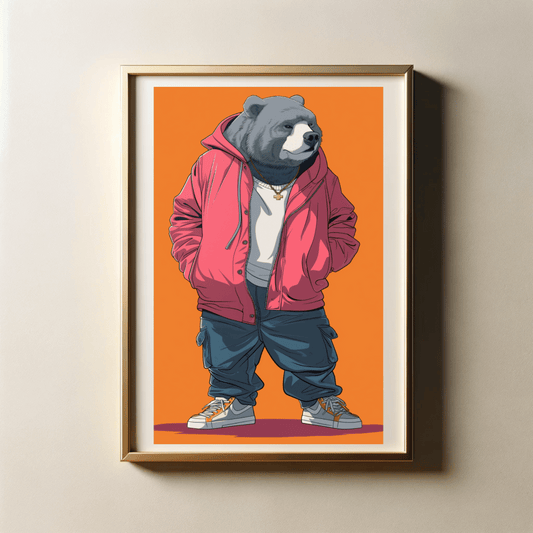 Stylish Streetwear of Animals with 300 DPI High Resolution