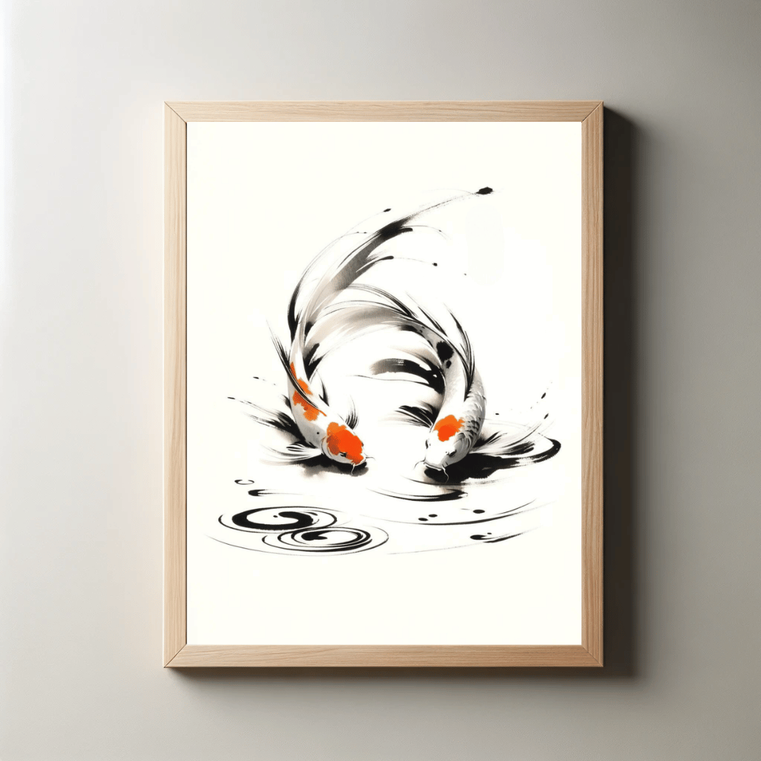 Koi Fish Theme with 300 DPI High Resolution