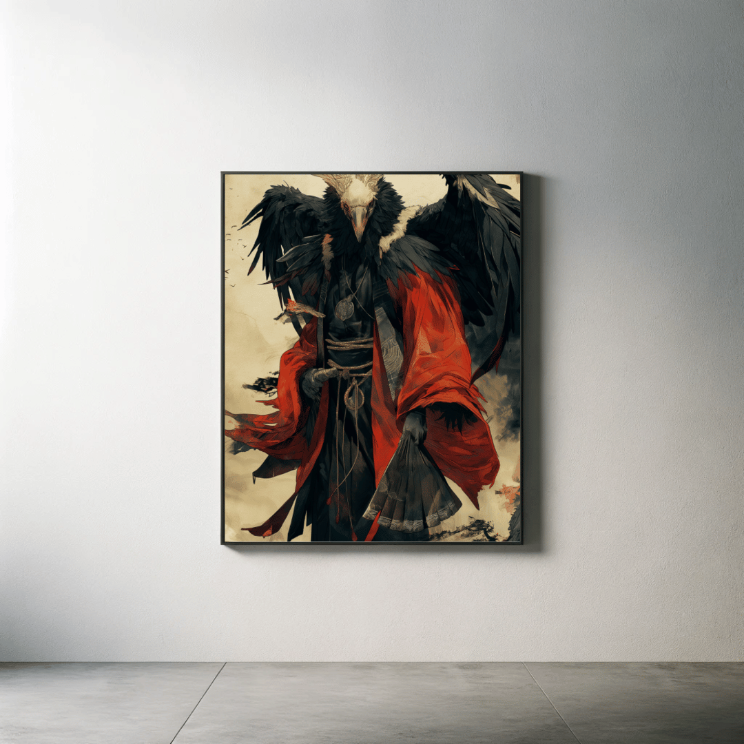 Tengu of Japanese Yokai Theme with 300 DPI High Resolution