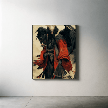 Tengu of Japanese Yokai Theme with 300 DPI High Resolution