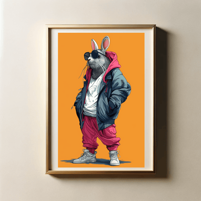 Stylish Streetwear of Animals with 300 DPI High Resolution