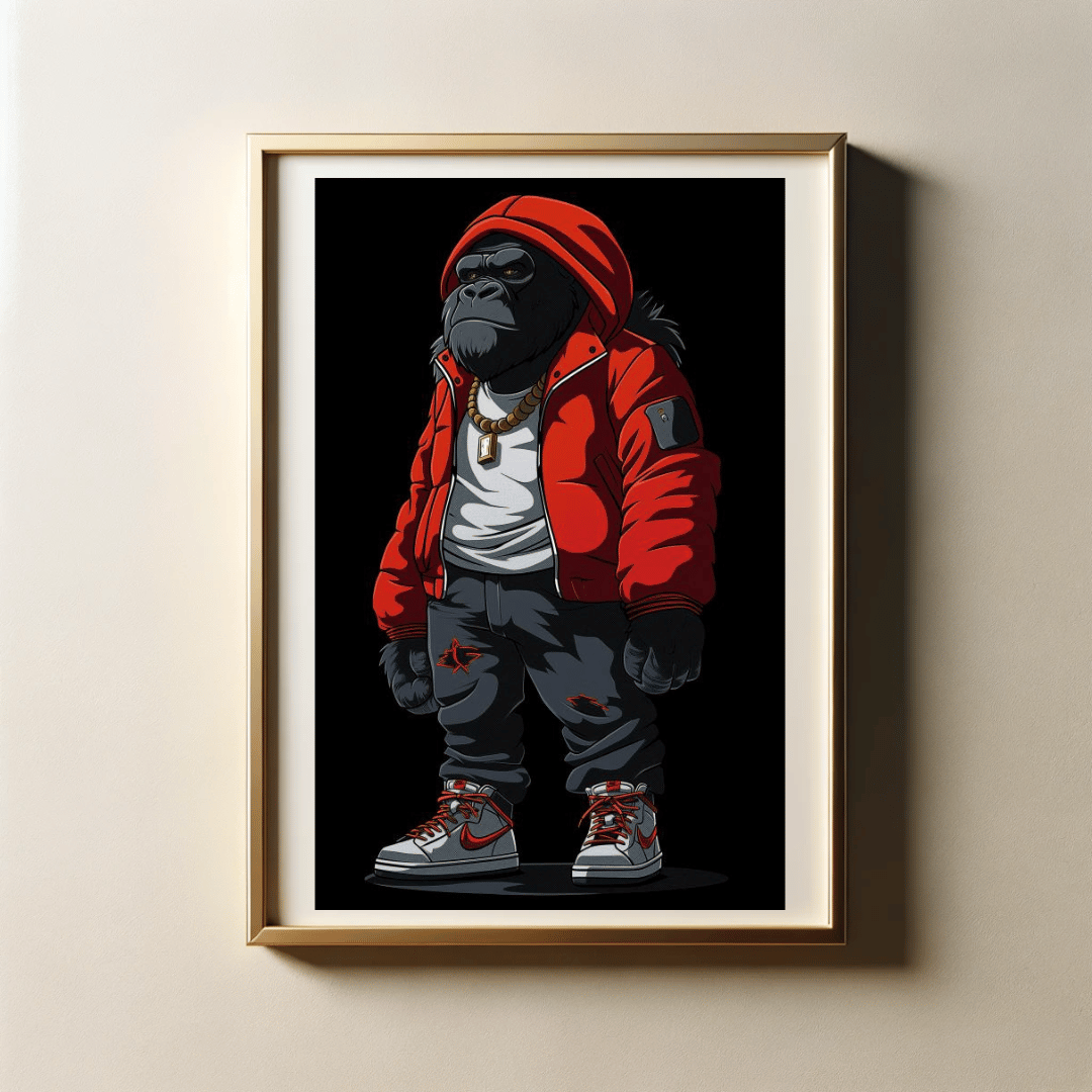 Stylish Streetwear of Animals with 300 DPI High Resolution